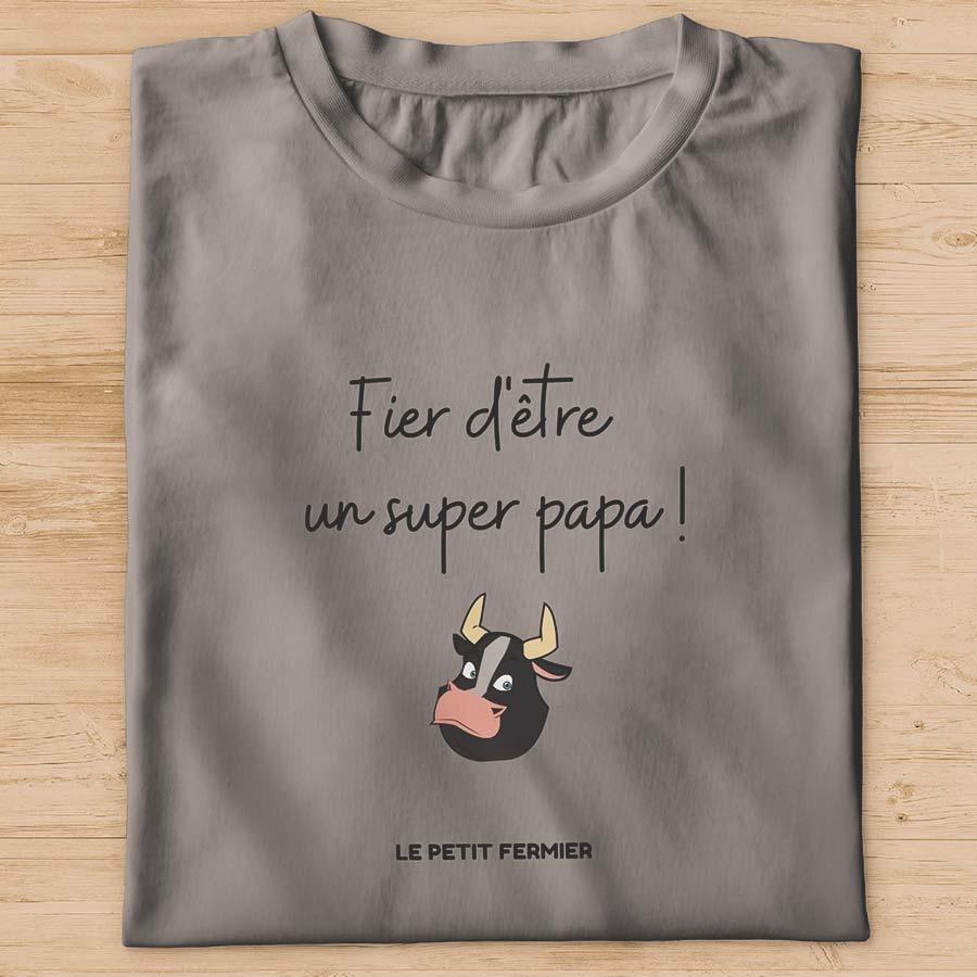 T-shirt fier d'être un super papa - Le Petit Fermier