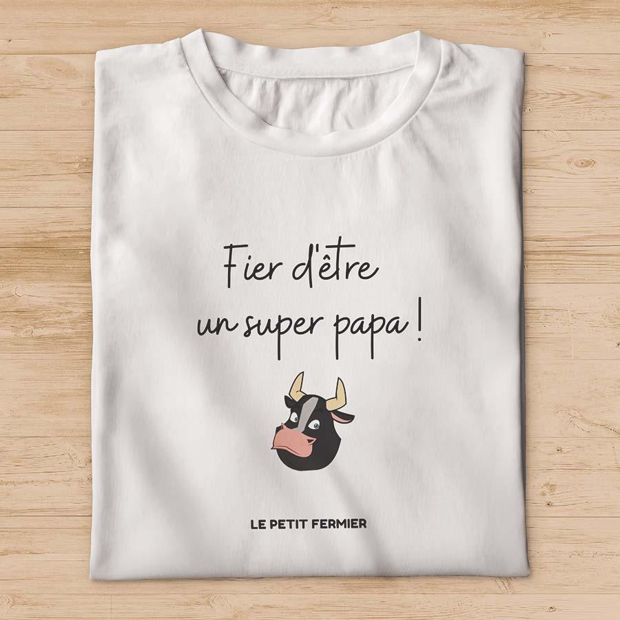 T-shirt fier d'être un super papa - Le Petit Fermier