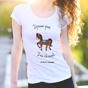 T-shirt j'peux pas j'ai cheval - Le Petit Fermier