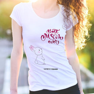 T-shirt lapin best mum ever - Le Petit Fermier