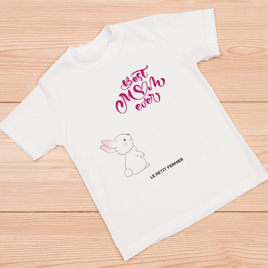 T-shirt lapin best mum ever - Le Petit Fermier