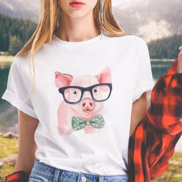T-shirt le cochon à lunette - Le Petit Fermier