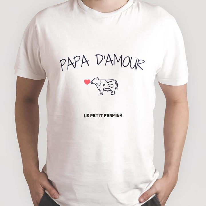T-shirt papa d'amour - Le Petit Fermier