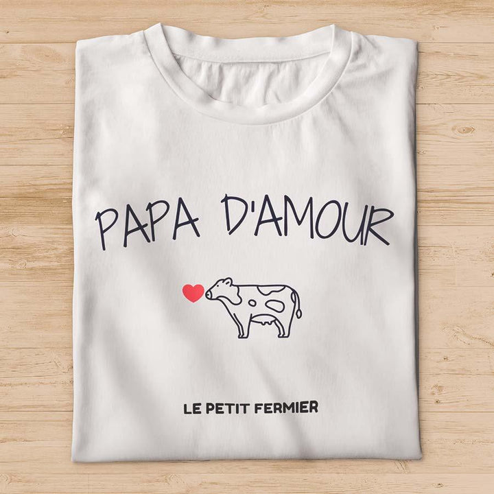 T-shirt papa d'amour - Le Petit Fermier