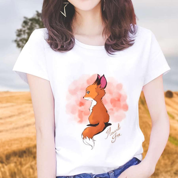 T-shirt renard aquarelle - Le Petit Fermier