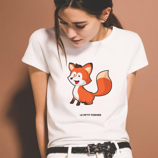 T-shirt renard cartoon - Le Petit Fermier