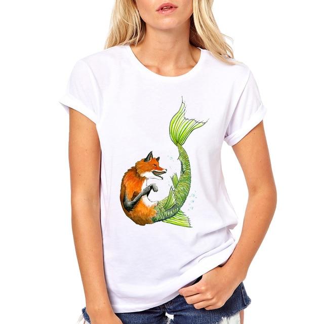 T-shirt renard sirène - Le Petit Fermier