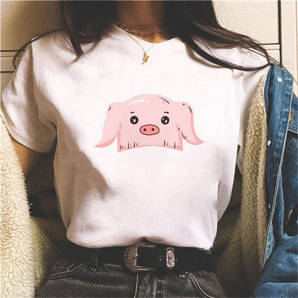 T-shirt tête de cochon kawaii - Le Petit Fermier