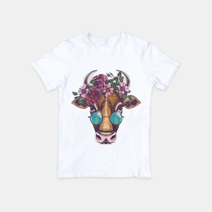 T-shirt tête de vache baba-cool - Le Petit Fermier