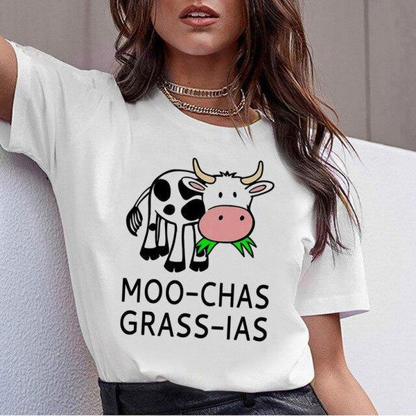 T-shirt vache MOO-CHAS GRASS-IAS - Le Petit Fermier