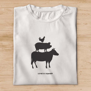 T-shirt vache, poule & cochon - Le Petit Fermier