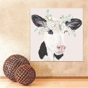 Tableau La Vache Cartoon - Le Petit Fermier