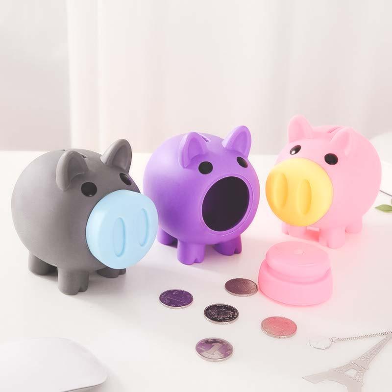 Tirelire cochon incassable grise - Le Petit Fermier